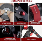 IFOOTAGE Monopod with Feet, 59’’ Lightweight Telescopic Carbon Fiber Camera - Image 7