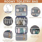 Elviros Hanging Toiletry Bag for Men Travel Essentials 3-in-1 Large Waterproof - Image 3