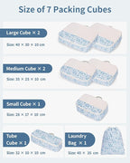 Narwey 7 Set Floral Packing Cubes - Image 4