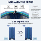 Hard Shell Suitcases 20 Inch Carry on Luggage Airline Approved, Expandable - Image 4