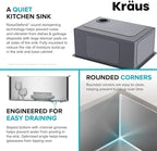 Kraus KHU111-25 Standart PRO 16 Gauge Undermount Single Bowl Stainless Steel - Image 10