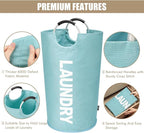 DOKEHOM 90L Large Laundry Basket, Collapsible Laundry Bag, Freestanding Tall - Image 7