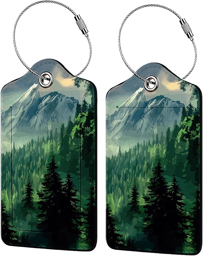 Foggy Mountains Landscape 2-Pack Luggage Tags by Unknown