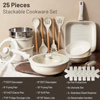 KIKCOIN Ceramic Nonstick Pots and Pans Set - Image 2