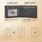 RUNBOX AirTag-Wallet-Mens-Slim-RFID Blocking Wallets Leather - Image 2