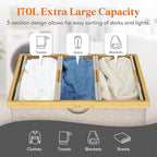 Lifewit 170L Triple Laundry Hamper - Image 2
