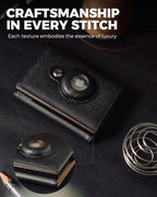 Jenoss Smart AirTag Wallet for Men: Full Grain Leather, Handcrafted, RFID - Image 4