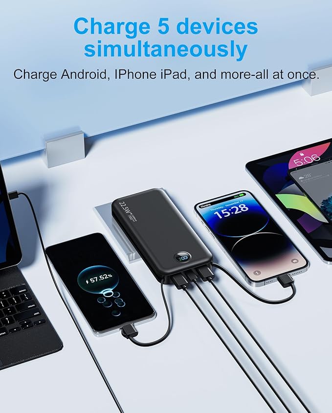 Portable Charger, 12000mAh 22.5W Type C Fast Charging Power Bank - Image 4