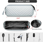 Hair Tools Travel Bag for Shark Flexstyle Dyson, Quilted Hair Tool Organizer Bag, Gift for Women Hair Accessories Tools Storage Bag, Travel Hairdryer Portable Bag for Women, Grey