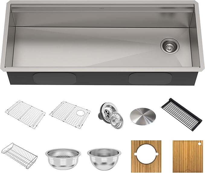 KRAUS Kore Workstation 45-inch Undermount 16 Gauge Stainless Steel Kitchen Sink by KRAUS