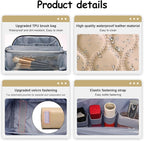 Travel Makeup Bags for Women Cosmetic Bag: Puffy Make up Bags Set of 3 - Image 4