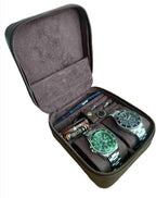 Watch Travel Case for Men, Genuine Leather Watch Case Travel Jewelry Case by UPRESYE