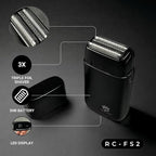 Royal Clips Hair and Beard Fade Kit 2.0 – Professional Clipper, Trimmer & Foil Shaver Bundle for Men, Complete Haircut Set for Barbers – Ideal Holiday Gift for Men, Fathers, Brothers & Barbers - Black