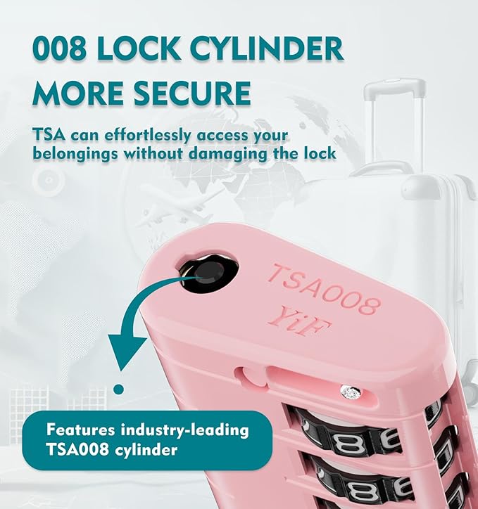 ANVIL TSA Approved Luggage Locks – High Security TSA008 Combination Travel Locks - Image 2