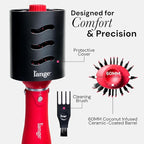 L'ANGE HAIR VolumeBoost 60mm 2-in-1 Ceramic Volumizing Brush Dryer | Fast Drying & Styling for Frizz-Free, Voluminous Blowouts | Ceramic-Coated Barrel (Red)