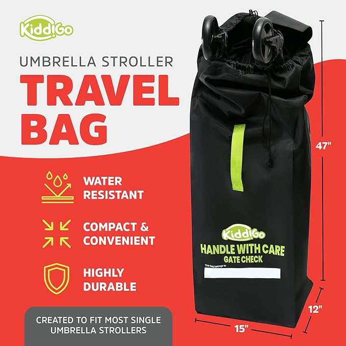 KiddiGo Umbrella Stroller Bag for Airplane Travel, Fits Most Standard Umbrella - Image 2