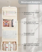 Relavel Hanging Toiletry Bag for Women, Hanging Makeup Organizer - Image 7