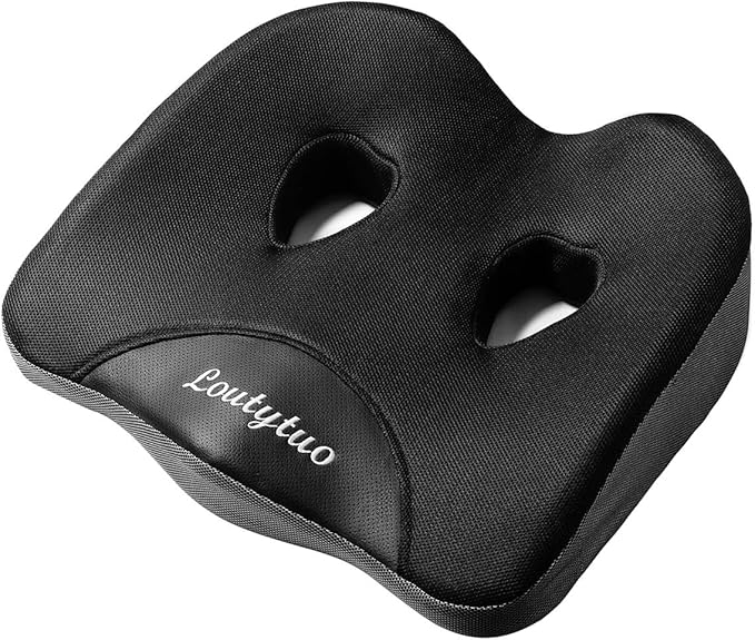LOUTYTUO Seat Cushion Pillow, 100% Memory Foam and Washable Cover, by LOUTYTUO