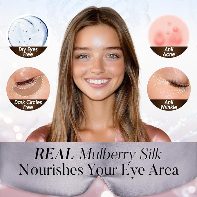 LULUSILK Reversible Mulberry Silk Sleep Mask - Image 6