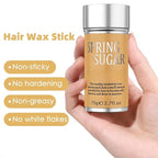 Boar Bristle Slick Back Hair Brush & Wax Stick Set for Smooth Flyaways, Frizz, Sleek, Ponytail, Buns & Baby Hairs, Professional Styling Accessories for Women Men Girls & Kids