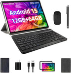 2025 Android 15 Tablet, 12GB+64GB+1TB Expand, 10inch Tablet Productivity Bundle by TUOHAITIMEAndroid15Tablet