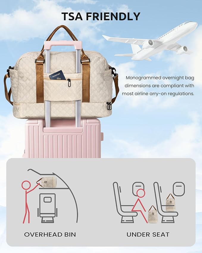 Gifts for Teen-Girls-Initial Duffle Bag - Image 4