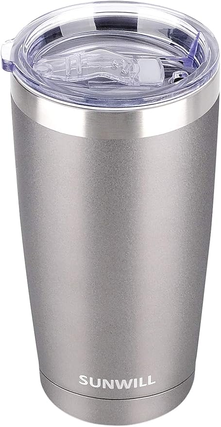 SUNWILL Travel Coffee Tumbler 20 oz, Insulated Mug by SUNWILL
