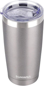 SUNWILL Travel Coffee Tumbler 20 oz, Insulated Mug by SUNWILL