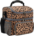 FlowFly Double Layer Cooler Insulated Lunch Bag Adult Lunch Box Large Tote Bag by FlowFly