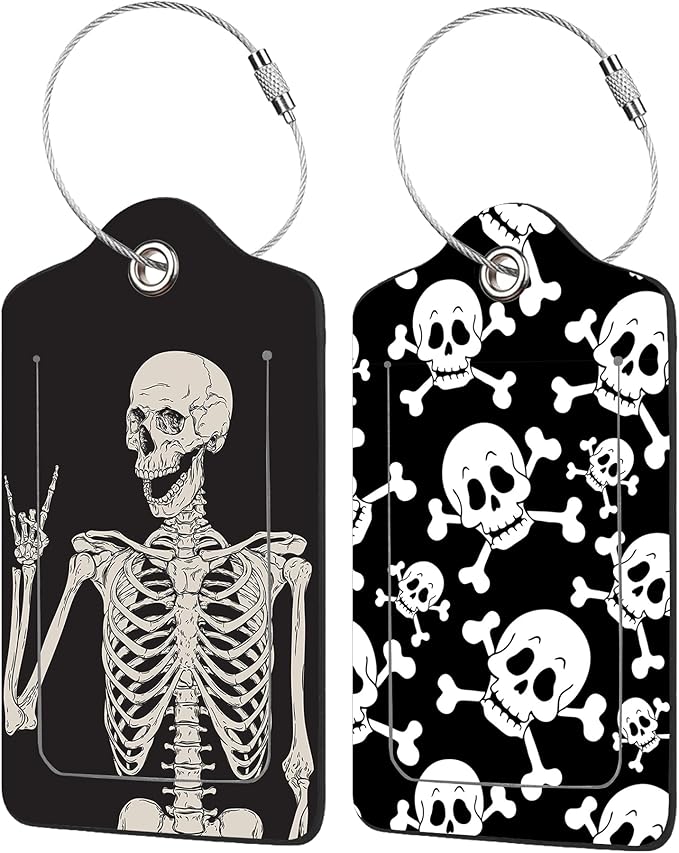 2 Pack Human Skeleton Luggage Tag by EOBKLAX