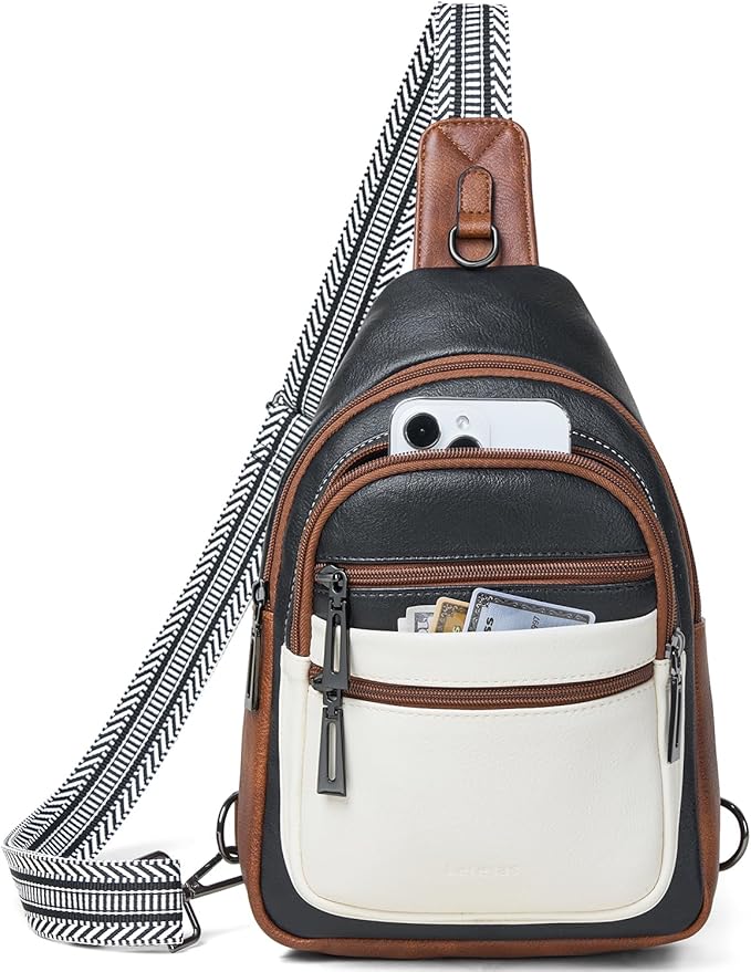 Sling Bag for Women Crossbody Bag Fanny Pack Cross Body Sling Purse Vegan by Leresas