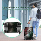 Luggage Cover + Tag, Mexican Flag Eagle Travel Suitcase Protector - Image 5