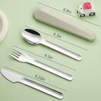 DEVICO Travel Utensils with Case, Reusable Camping Silverware Cutlery, 18/8 - Image 3