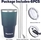 30 oz Tumbler Cup with Lids and Straws, 100% Leak-Proof, Cupholder Friendly - Image 2