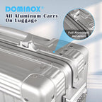 DOMINOX All Aluminum Carry On Luggage Hard Shell Luggage Aluminum Suitcase - Image 3