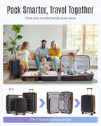 LIGHT FLIGHT Luggage Sets, 3 Piece Durable Suitcase Set - Image 2