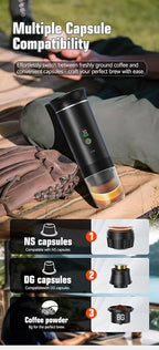 Portable Electric Coffee Maker, Digital Display, Compatible - Image 7
