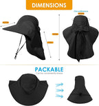 Womens Sun Hat UV Protection, Foldable Waterproof Wide Brim Bucket Hats - Image 7