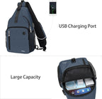 MOSISO Sling Backpack Bag, Crossbody Shoulder Bag Travel Hiking Daypack Chest - Image 2
