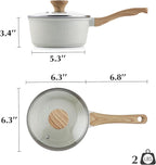 SENSARTE White Ceramic Nonstick Saucepan - Image 9