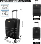 20 Inch Hardside Carry On Luggage - Image 3