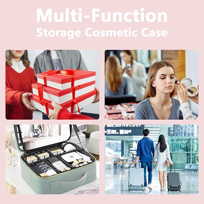 Travel Makeup Bag for Makeup Artists Large Makeup Case, - Image 6