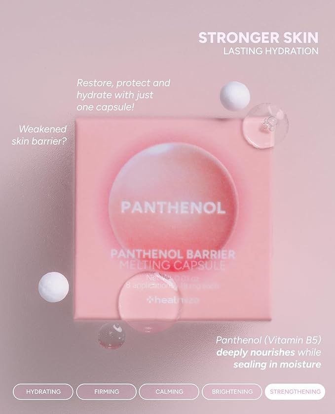 Panthenol Barrier Melting Snowball Capsule (30ea) – 5,470ppm Panthenol with Collagen & Hyaluronic Acid – Soothing, Hydrating, Barrier-Strengthening Freeze-Dried Capsule for Sensitive Skin