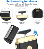 HIENA PRO Professional Hair Clippers for Men, Cordless Hair Clipper for Barber Clippers and Trimmer LED Haircut Set with Foil Shaver, Nose Trimmer, Rechargeable Clippers for Men