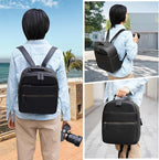 Small Camera Backpack, Classic PU Leather - Image 7