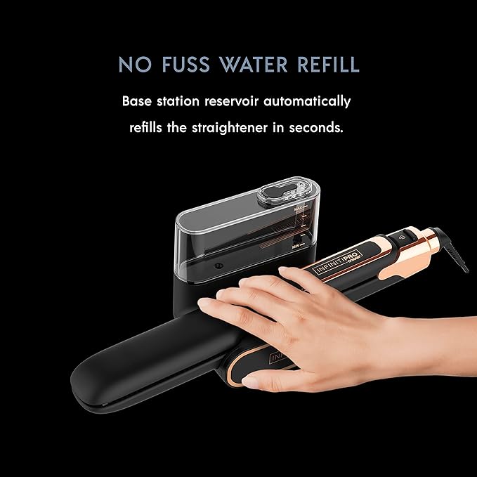 INFINITIPRO by CONAIR Steam Therapy Flat Iron, 1 1/2-inch Hair Straightener