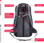 Bseash 50L Hiking Backpack, Water Resistant Lightweight Outdoor Sport Daypack - Image 9