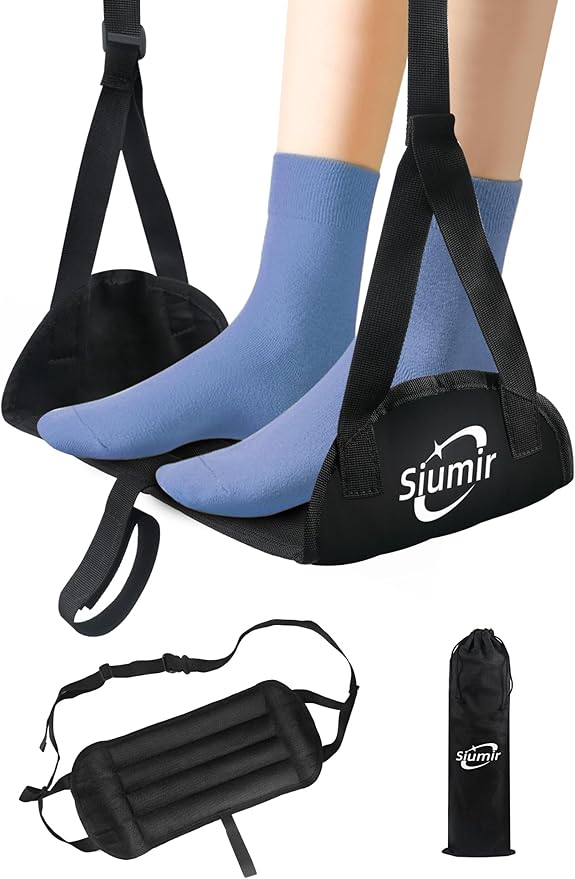Airplane Foot Hammock, Upgraded Anti-Squeeze Foot Rest by Siumir