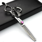 6/7/7.5/8/9 inch Japanese 440C Styling Studio Scissors Barber Professional Styling Tool Set Scissors (6-inch Thin Scissors)