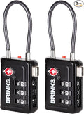 Brinks TSA Accepted Indicator Luggage Lock, New More Secure TSA008 Key by Brinks